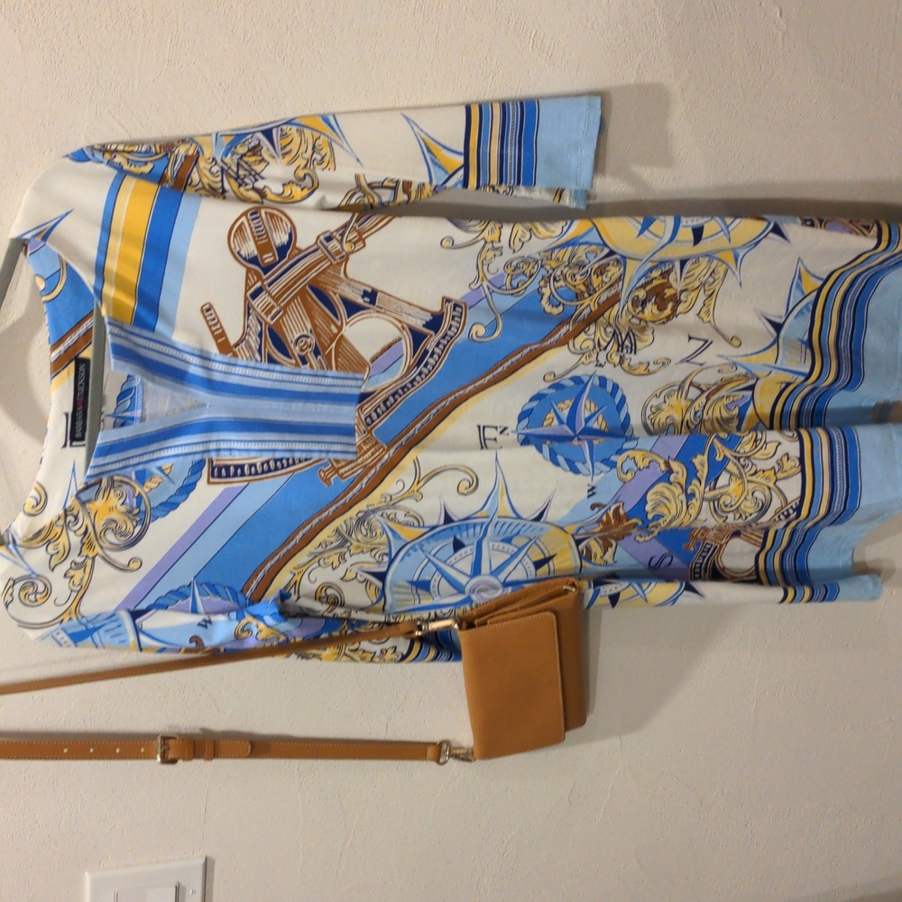 Barbara Erickson Resort Compass Dress XL NWT